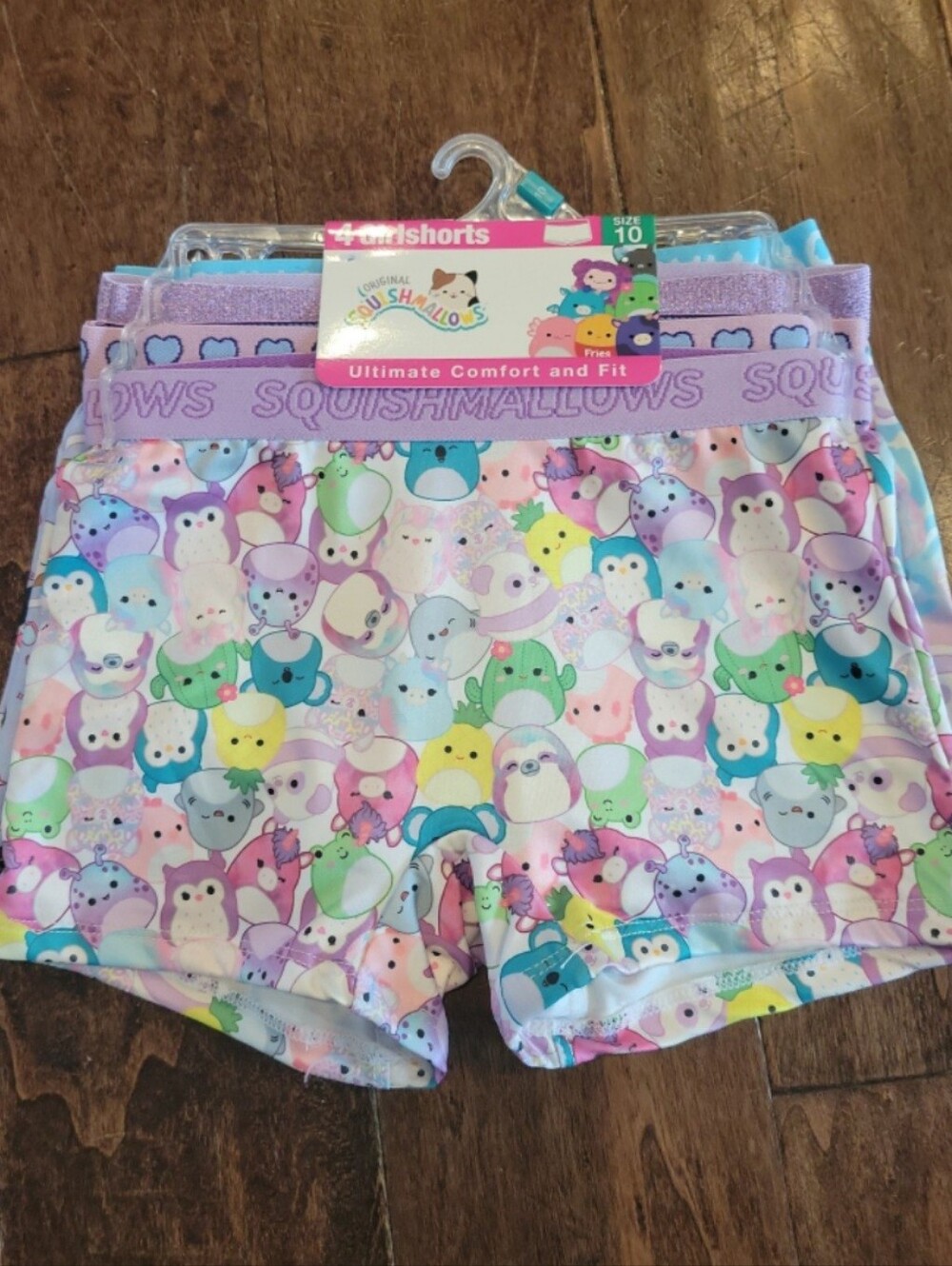 Squishmallows Girls' Pastel Rainbow Character Underwear - Size 10